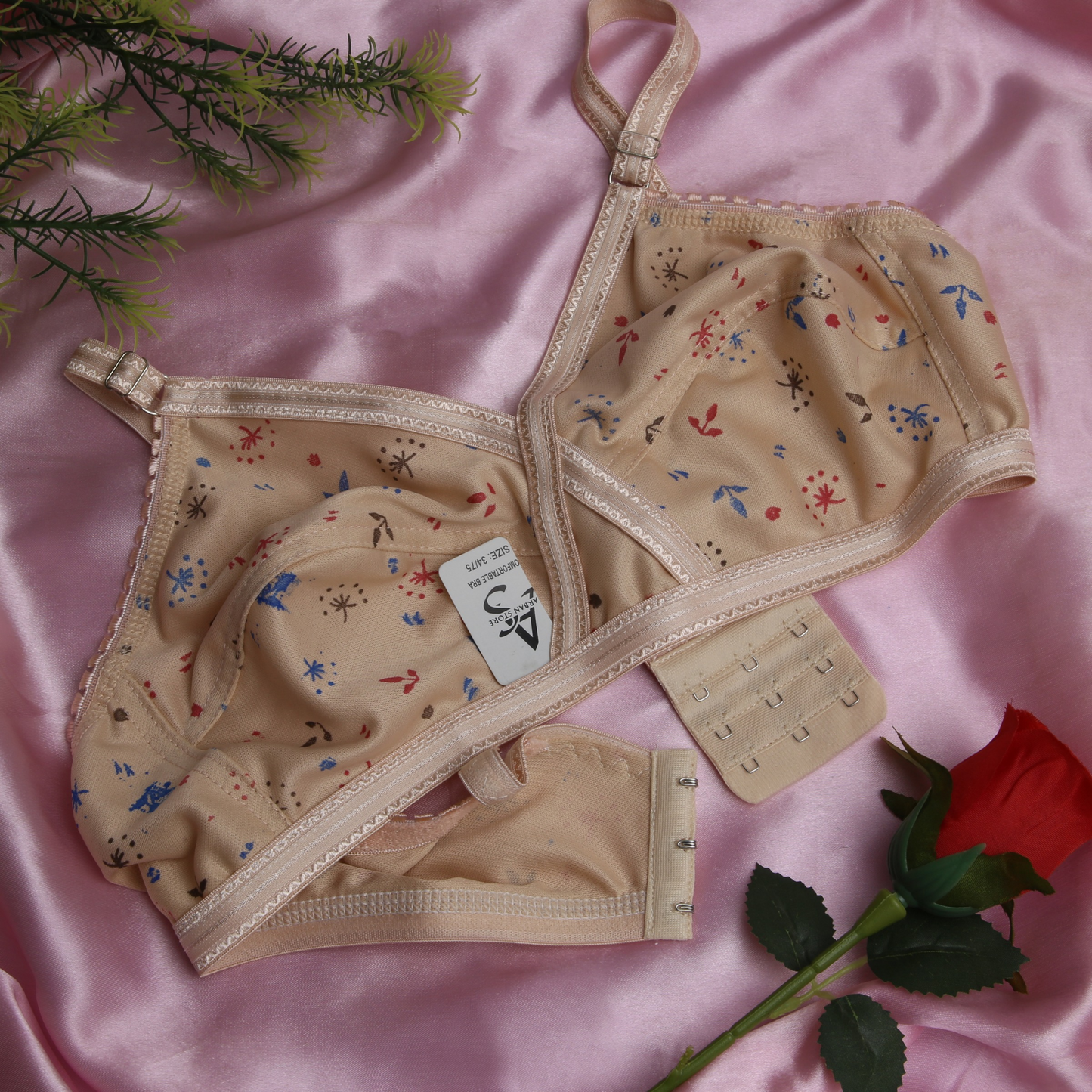 4 Piece summer fabric Printed jersey bra