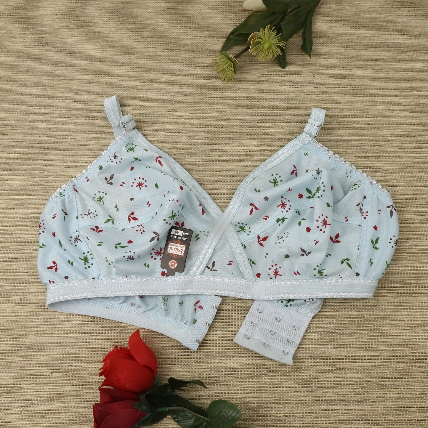 (4) Bra soft  Fabric Printed jersey bra