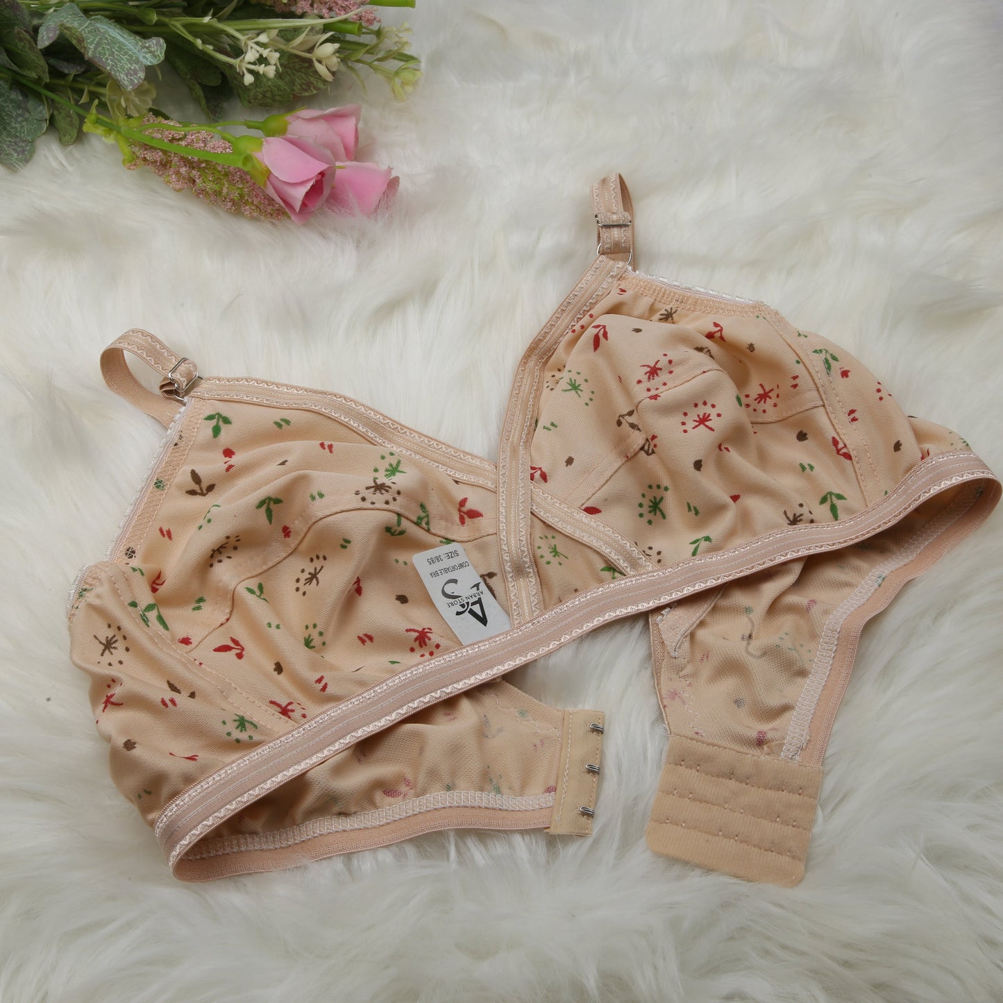 4 Piece summer fabric Printed jersey bra